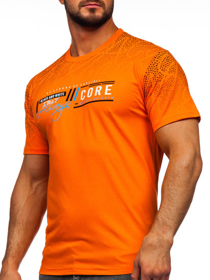 Bolf Herren Baumwoll T-Shirt Orange  14710