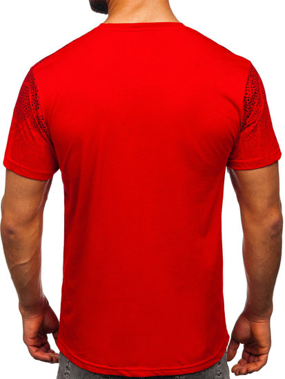 Bolf Herren Baumwoll T-Shirt Rot  14710