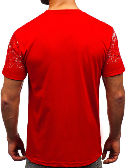 Bolf Herren Baumwoll T-Shirt Rot  14725