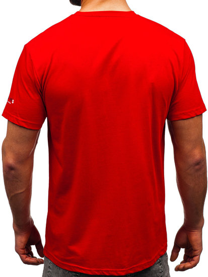 Bolf Herren Baumwoll T-Shirt Rot  14732