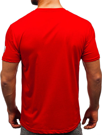 Bolf Herren Baumwoll T-Shirt Rot  14736