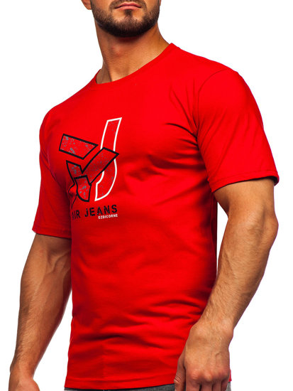 Bolf Herren Baumwoll T-Shirt Rot 14769