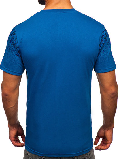 Bolf Herren Baumwoll T-Shirt Schwarzblau  14710