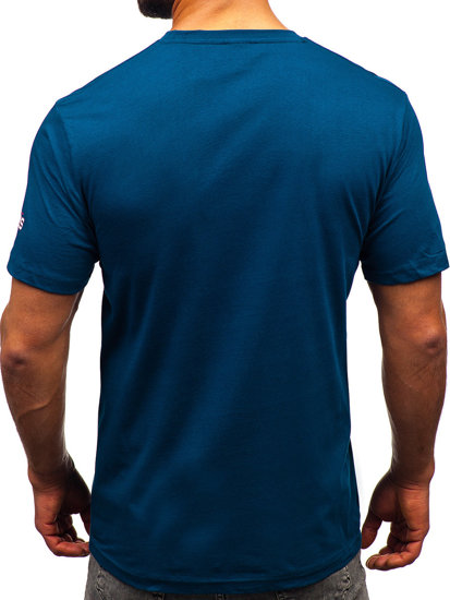 Bolf Herren Baumwoll T-Shirt Schwarzblau  14741