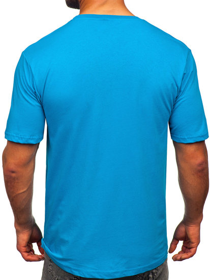 Bolf Herren Baumwoll T-Shirt Türkis  14769