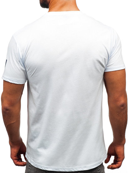 Bolf Herren Baumwoll T-Shirt Weiß  14736