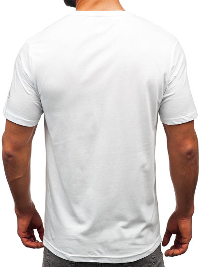 Bolf Herren Baumwoll T-Shirt Weiß  14741