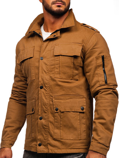 Bolf Herren Baumwoll Übergangsjacke Camel  10290