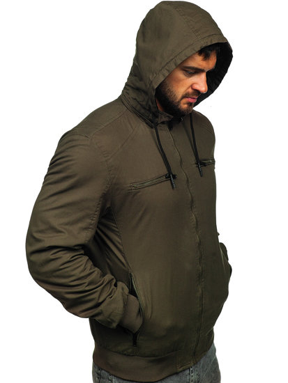 Bolf Herren Baumwoll Übergangsjacke Khaki  84M3010