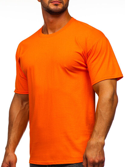 Bolf Herren Baumwoll Uni T-Shirt Orange  B459