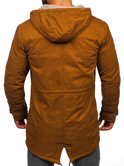 Bolf Herren Baumwoll Winterjacke Parka Camel  EX838A