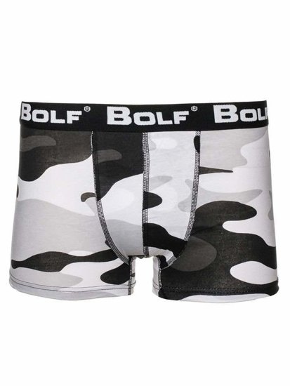 Bolf Herren Boxershorts Camo-czarno-Weiß  0953-2