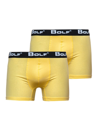 Bolf Herren Boxershorts Gelb  0953-2P 2 PACK