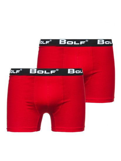 Bolf Herren Boxershorts Rot  0953-2P 2 PACK