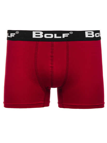 Bolf Herren Boxershorts Weinrot  0953-2P 2 PACK