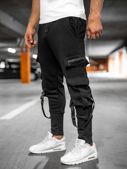 Bolf Herren Cargohose Joggers Sporthose Schwarz  6582A