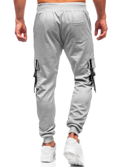 Bolf Herren Cargohose Sweathose Sporthose Joggers Grau 8K1117