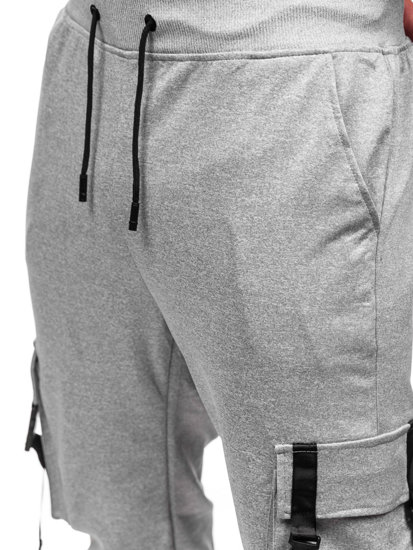 Bolf Herren Cargohose Sweathose Sporthose Joggers Grau 8K1117