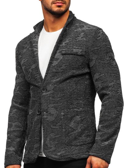 Bolf Herren Casual Sakko Schwarzgrau  KS-7309