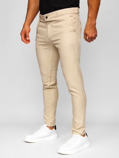 Bolf Herren Chinos Stoffhose Beige  0059