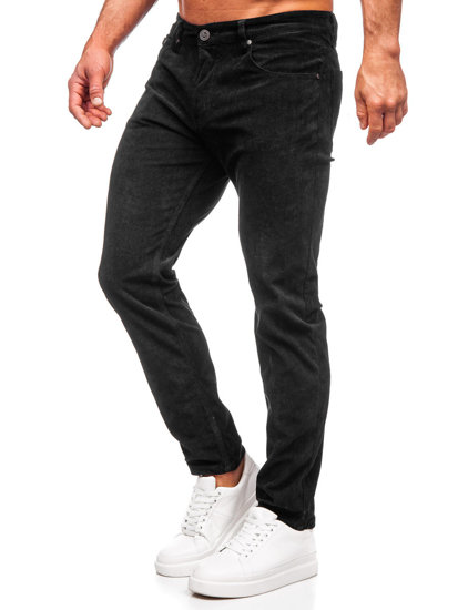 Bolf Herren Cordhose Schwarz  KA9916