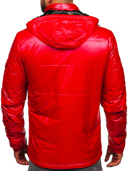 Bolf Herren Geolsterte Übergangsjacke Sport Jacke Rot  2137