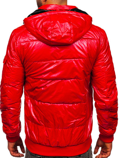 Bolf Herren Geolsterte Übergangsjacke Sport Jacke Rot  2143