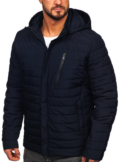 Bolf Herren Gepolsterte Übergangsjacke Dunkelblau  22M305