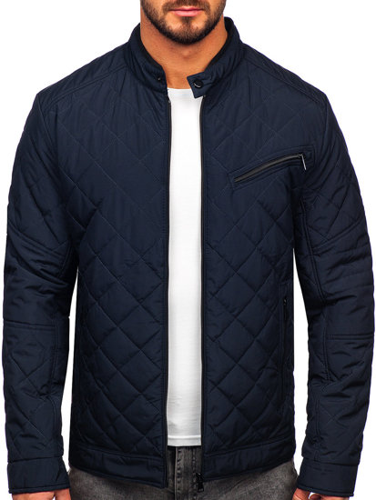 Bolf Herren Gepolsterte Übergangsjacke Dunkelblau  22M306