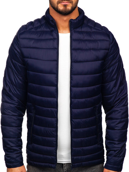 Bolf Herren Gepolsterte Übergangsjacke Dunkelblau  23M9005