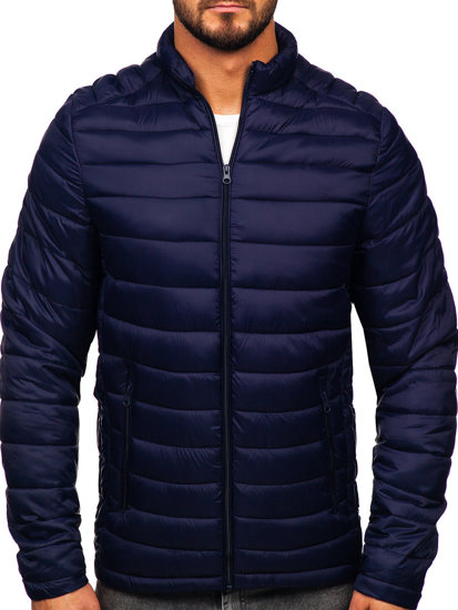 Bolf Herren Gepolsterte Übergangsjacke Dunkelblau  23M9005