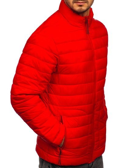 Bolf Herren Gepolsterte Übergangsjacke Rot 13007