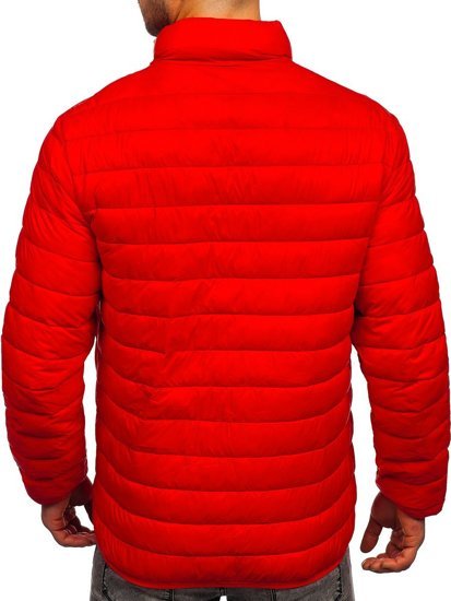 Bolf Herren Gepolsterte Übergangsjacke Rot 13007