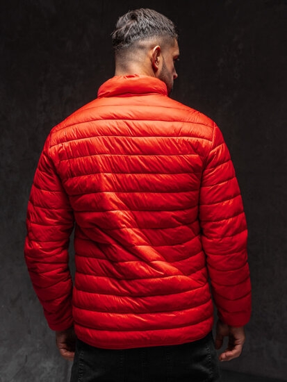 Bolf Herren Gepolsterte Übergangsjacke Rot  13007A1