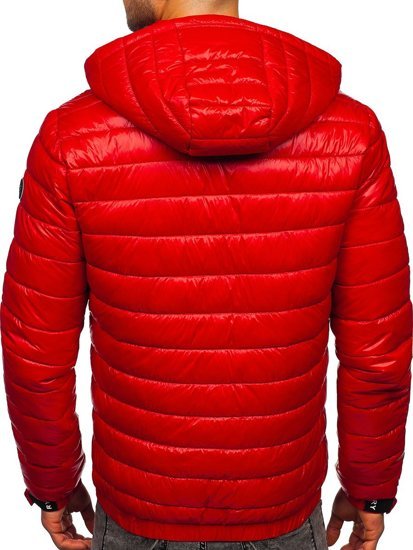 Bolf Herren Gepolsterte Übergangsjacke Rot 6794