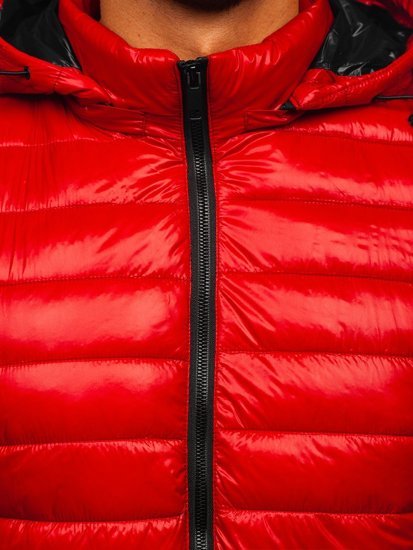 Bolf Herren Gepolsterte Übergangsjacke Rot 6794