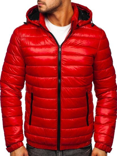 Bolf Herren Gepolsterte Übergangsjacke Rot 6794