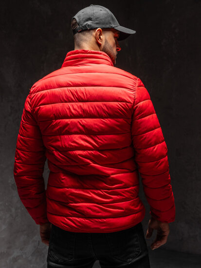 Bolf Herren Gepolsterte Übergangsjacke Rot  LY33A1