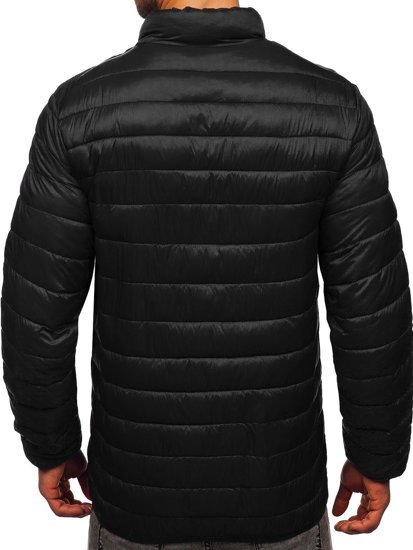 Bolf Herren Gepolsterte Übergangsjacke Schwarz 13007