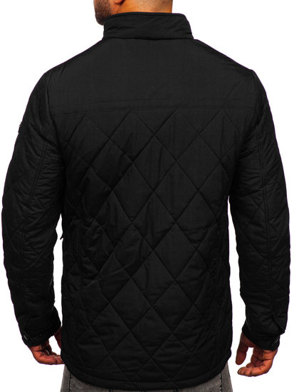 Bolf Herren Gepolsterte Übergangsjacke Schwarz  22M11