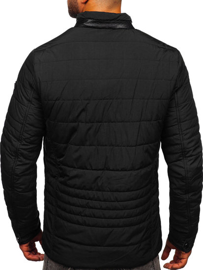 Bolf Herren Gepolsterte Übergangsjacke Schwarz  22M12