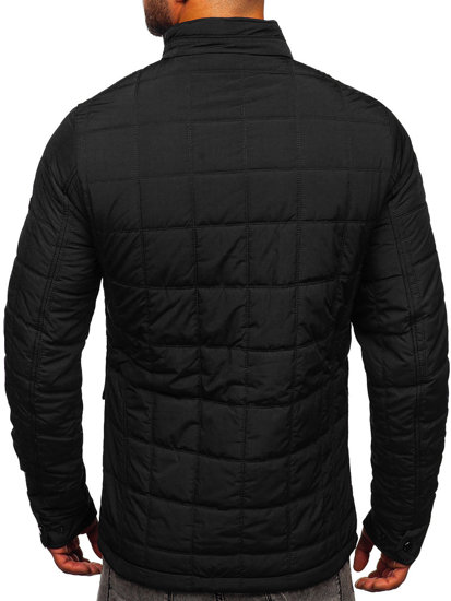 Bolf Herren Gepolsterte Übergangsjacke Schwarz  22M16