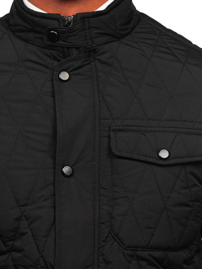 Bolf Herren Gepolsterte Übergangsjacke Schwarz  22M19