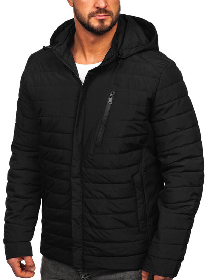 Bolf Herren Gepolsterte Übergangsjacke Schwarz  22M305