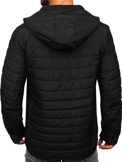 Bolf Herren Gepolsterte Übergangsjacke Schwarz  22M305