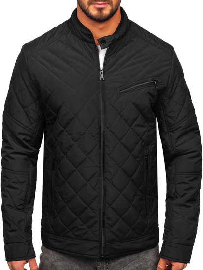 Bolf Herren Gepolsterte Übergangsjacke Schwarz  22M306