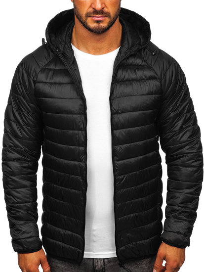 Bolf Herren Gepolsterte Übergangsjacke Schwarz   58M13021