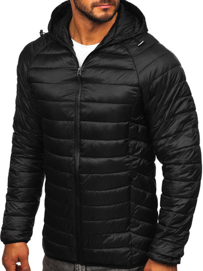 Bolf Herren Gepolsterte Übergangsjacke Schwarz   58M13021