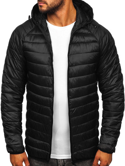 Bolf Herren Gepolsterte Übergangsjacke Schwarz   58M13021