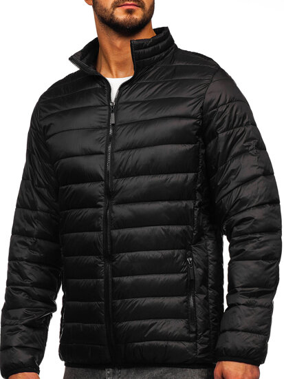 Bolf Herren Gepolsterte Übergangsjacke Schwarz  5M703